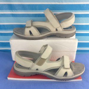 Dr Scholls LEATHER Comfort Padded Lightweight Strap Sandal with Massaging gel 7w